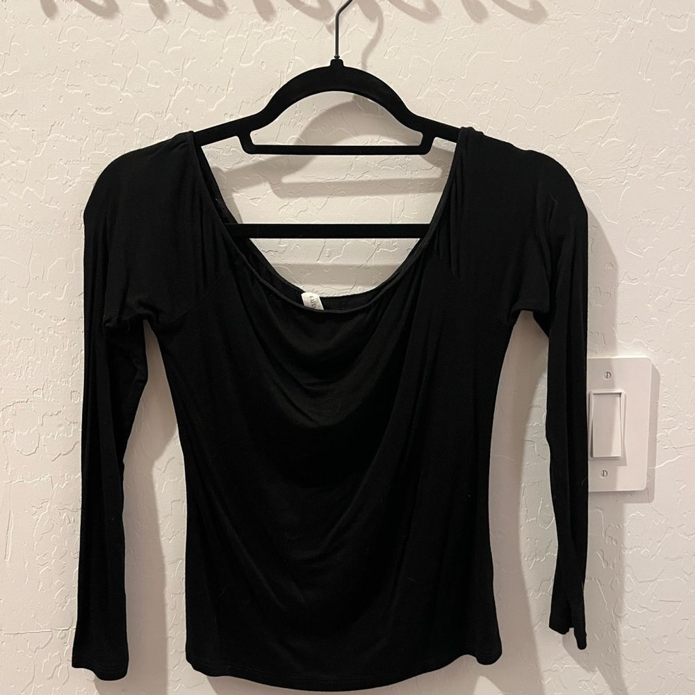 Full Tilt Black Long Sleeve Blouse